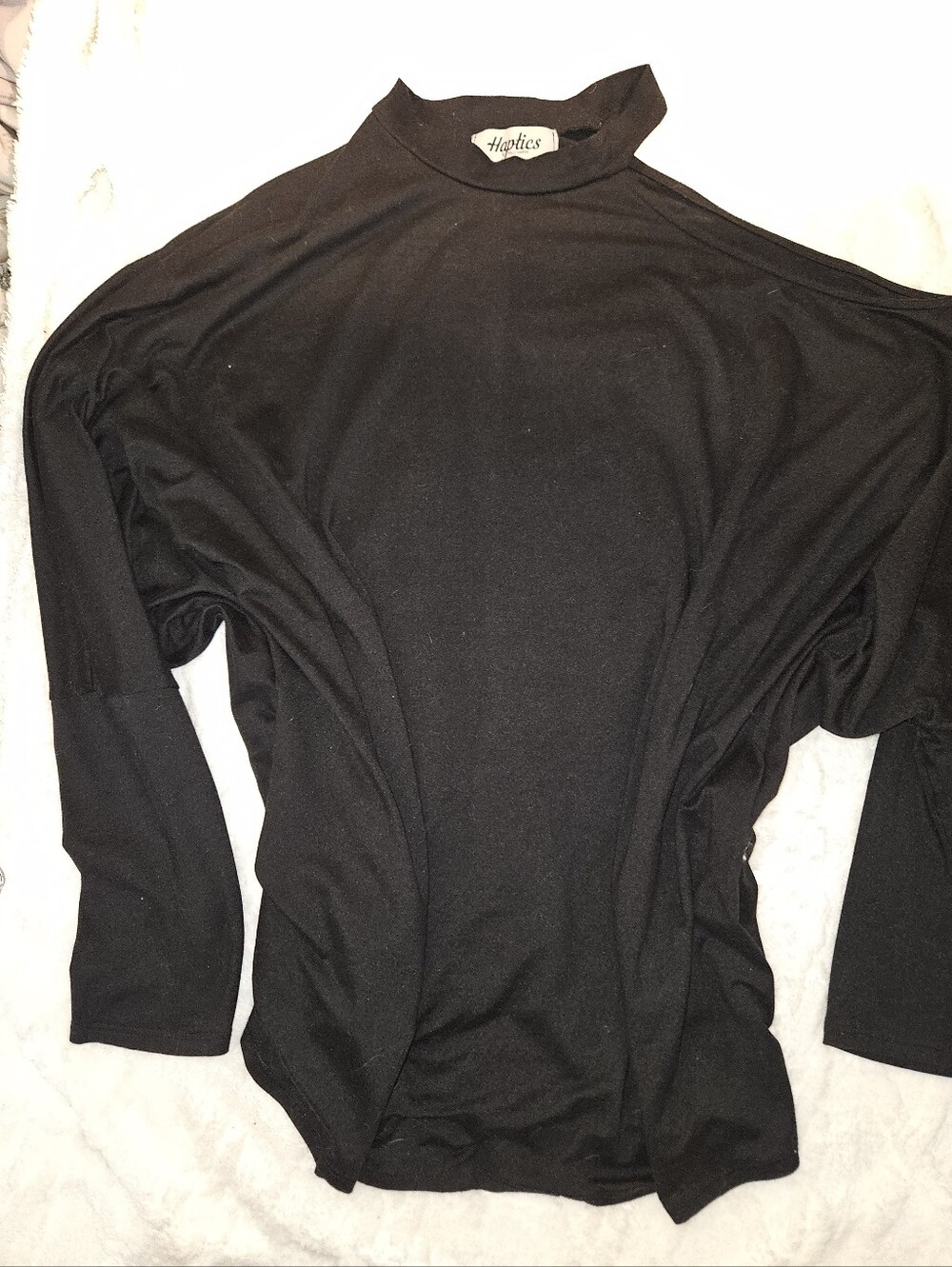 Women’s Black Long Sleeve Blouse – Lightweight Everyday Top